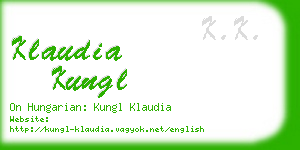 klaudia kungl business card